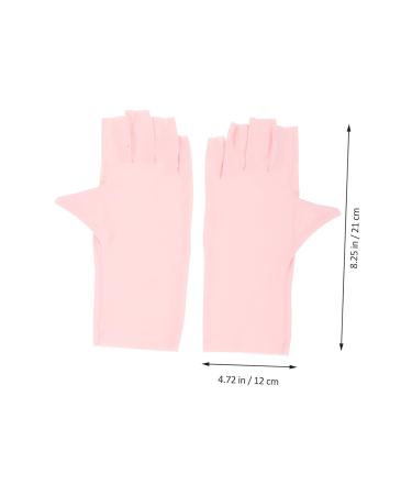 minkissy 2 Pairs Half Finger Gloves Safety Gloves Anti Uv Gloves Manicure Gloves Sun Gloves Pink Gloves Uv Gloves for Manicure Anti-uv Gloves for Gel Nails Sun Protection Nail Lamp Nylon 21x12x0.1cm As Shown1 - Buy Online on GoSupps.com