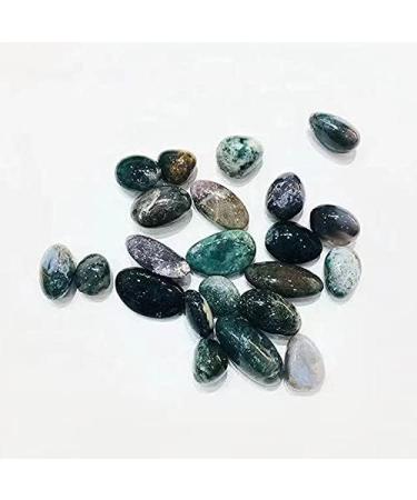 200g Natural Quartz Green Moss Agate Crystal Tumble Stones 17mm-25mm 1pc Chakra Reiki Balancing - Buy Online on GoSupps.com