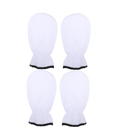 POPETPOP 2 Pairs Exfoliating Hand Mask Dry Hands Gloves Dry Hands Lotion Black Cotton Gloves Women Exfoliate Glove Hands Moisturizing Gloves Exfoliating Mitts Spa Polyester White Care Miss