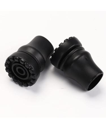 2-Pack Heavy Duty 7/8 Inch Rubber Cane Tips - Black Replacement Tips for Seniors Walking Stick - Safety Accessories - Buy Online on GoSupps.com