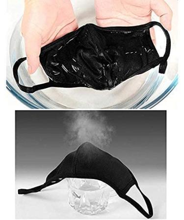 Comfso Cloth Face Masks Cotton with Nose Bridge Wire - Pack of 5 Black | For Girls, Boys, Men, Women - Buy Online on GoSupps.com