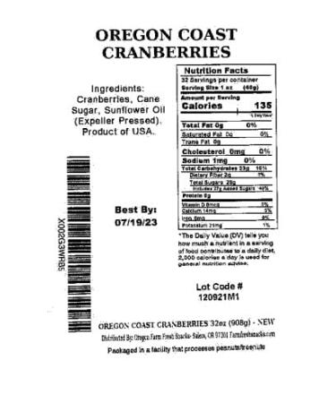 Oregon Coast Cranberries - Sweet & Juicy Dried Cranberry Snack - 2lb Pack - Versatile for Salads, Breads, Oatmeal & Muffins - Buy Online on GoSupps.com
