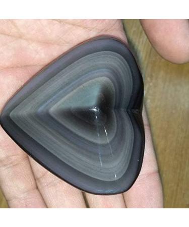 Natural Crystal Rough 140g Beautiful Heart Shape Natural Crystal Rainbow Eye Obsidian Stones - Buy Online on GoSupps.com