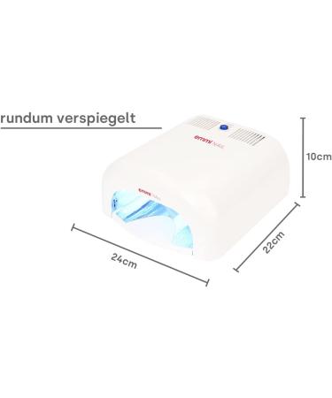 Buy Emmi Nail Classic UV Hardening Lamp BT White | UV Nail Lamp for Gel Nails | 4 Tubes & 2-Minute Timer | Perfect for Stiletto Nails - International Shipping Available - Buy Online on GoSupps.com