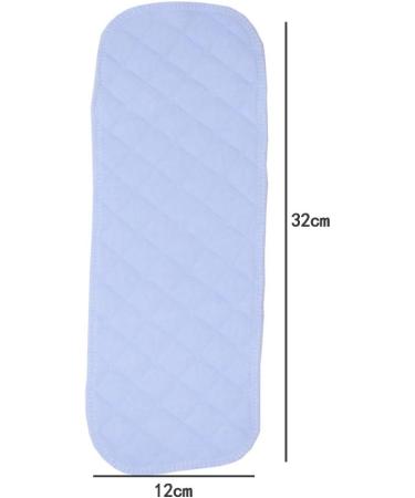 12Pcs Breathable Cotton Newborn Diaper | Reusable Washable Cloth Pads | Infant Soft Insert Nappy (3 Layers 32*12 cm) - Buy Online on GoSupps.com