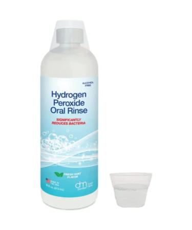 Hydrogen Peroxide Oral Rinse by DenMat  Fresh Mint Flavor. One Bottle of 16 Fluid Ounces (473 mL). Alcohol Free  for Oral Health  Minor Mouth Irritations  and Minor Gum Irritation.