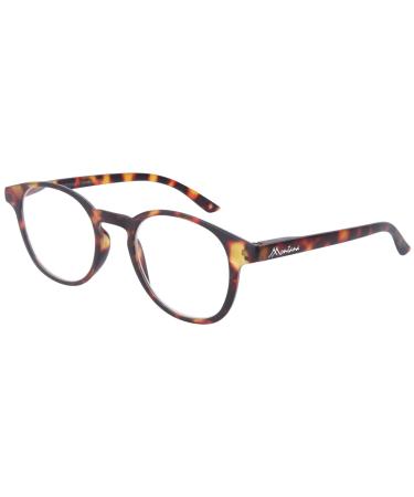 Montana Eyewear extra flat reading glasses MR52 made of plastic with spring hinge and case in Havana + 1.50 dpt