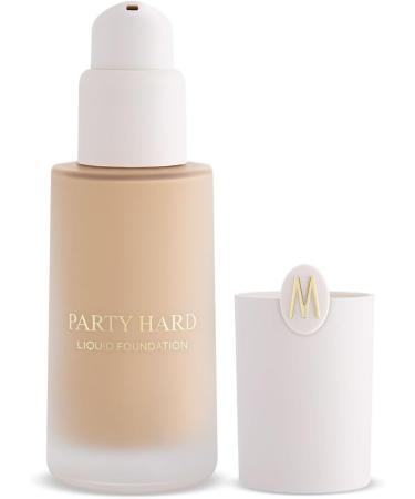 WYCON Cosmetics PARTY HARD Vegan-Friendly Fluid Foundation with Natural Shimmering Finish - 06 NATURAL - Buy Online on GoSupps.com