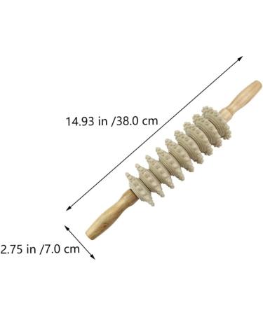 Wooden Therapy Roller Massage Tool - Deep Tissue Body Massage & Muscle Release - 2pcs Pain Relief Roller Stick for Ultimate Relaxation - Buy Online on GoSupps.com