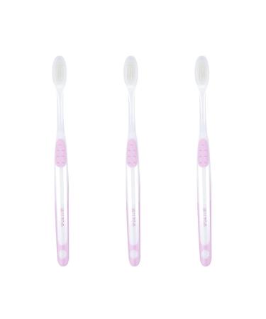 Healeved 3 pc toothbrush dental floss for adults soft bristle brush portable soft captivity travel 1 piece (1 pack) as shown x 3 pieces