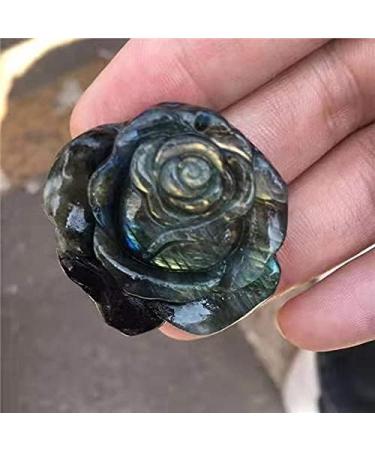 1pc Natural Crystal Hand Carved Flower Labradorite Quartz for Gift Full of Texture - Buy Online on GoSupps.com