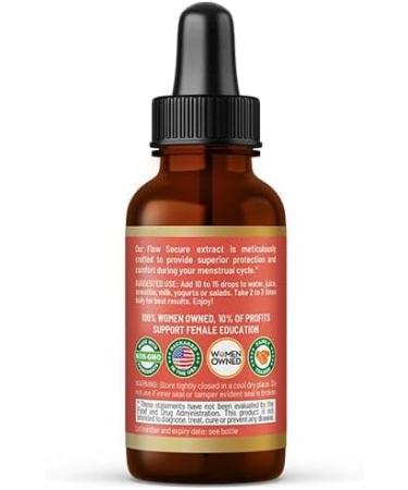 Herbal Goodness Flow Secure 1oz Supplement - Menstrual Cycle Support for Women | Mood Hormone & Metabolism Health - Buy Online on GoSupps.com