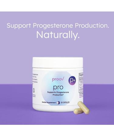 Proov Pro Natural Fertility Supplement | Support Progesterone Menopause Relief | Ashwagandha Maca Vitex Berry | 30 Herbal Capsules for Women - Buy Online on GoSupps.com