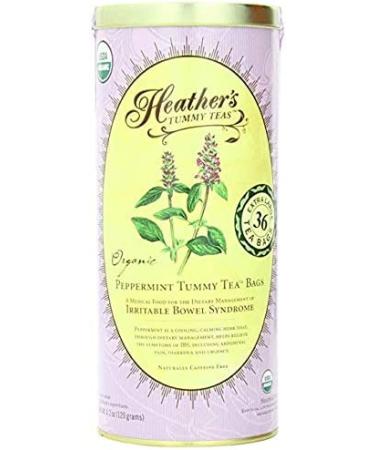 Heather's Tummy Care Organic Peppermint Tea Bags - Caffeine Free, 36 Extra Large Bags (4.2 oz) - Buy Online on GoSupps.com