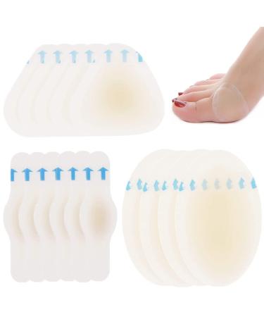 15Pcs Blister Plasters Hydrocolloid Invisible Blister Cushion Gel Blister Prevention for Heel Foot Toe and Guard Skin 15 Count (Pack of 1)