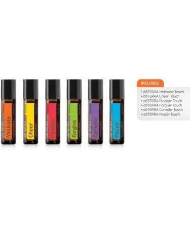 doTERRA Aromatherapy System Touch Kit - 6 Essential Oil Roll-ons (10 mL) for Stress Relief & Wellness | International Shipping Available - Buy Online on GoSupps.com
