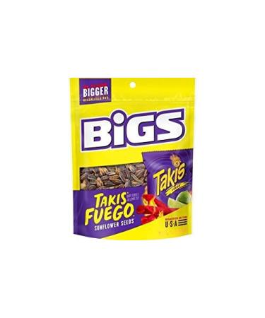 BIGS Takis Fuego Sunflower Seeds 3.63 oz Bag (Pack of 3) 3.63 Ounce (Pack of 3)