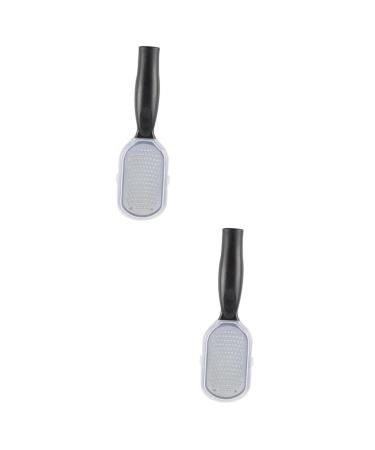 Healeved 2 Pcs Remover Metal Scraper Metal Spatula Exfoliator for Feet Dead Skin Remover Foot Scrubber Remover Exfoliating Scrub Stone Roller Empty Foot with White
