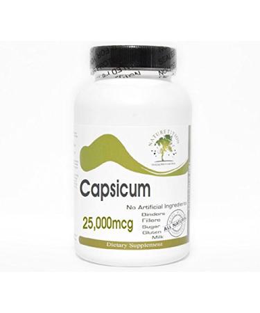Capsicum 25 000mcg 200 Capsules - No Additives Naturetition Supplements