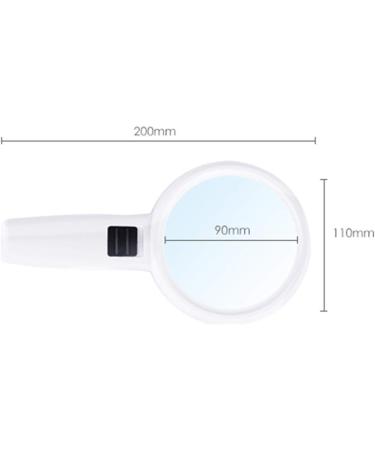 Glass Large Diameter High Magnification Glass 30 Times with Light HD Glass Elderly Children Reading Enlarged Mirror 200 * 110mm Made in China - Buy Online on GoSupps.com