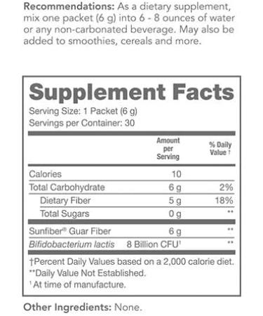 Sunfiber GI Prebiotic Fiber & Probiotic Blend - 30 Servings - Buy Online on GoSupps.com