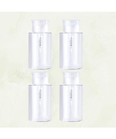 4 Pack Lockable 100ml Clear Pump Dispenser Bottles - Ideal for Travel Toner & Lotion - Perfect Cosmetic Organizer - Buy Online on GoSupps.com