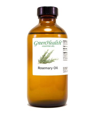 GreenHealth Rosemary Essential Oil - 8 fl oz (237 ml) Glass Bottle with Cap - 100% Pure Essential Oil