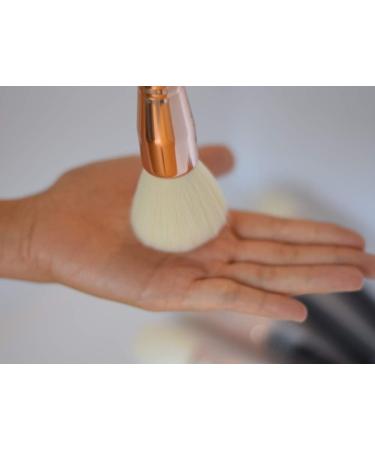 Vegan Makeup Brush Large Professional Powder Makeup brush Eco 100% Cruelty-free Wooden handle. Dense Supper Soft synthetic hair with Natural touch No shedding Blend effortlessly- by It sReal  - Buy Online on GoSupps.com