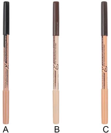 twcrvil 2 in 1 Double-ended Eyebrow Pencil Three Colors Eyeliner Concealer Invisible Professional Pen Cosmetics Long Lasting Light Coffee - Buy Online on GoSupps.com