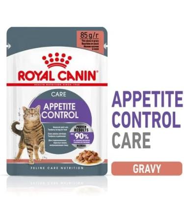 Royal Canin Appetite Control Care Adult Wet Cat Food in Gravy Adult Wet Cat Food 85g (Pack of 48) Meat 48 count (Pack of 1) - Buy Online on GoSupps.com