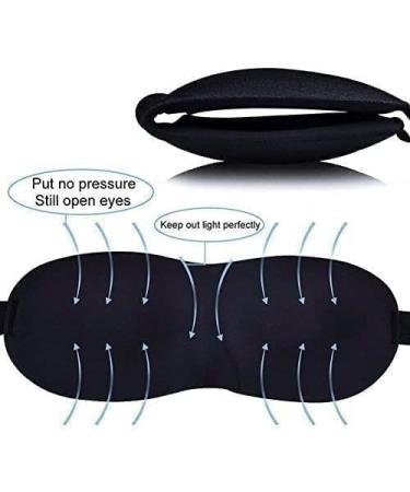 3D Sleep Mask for Women and Men - Natural Soft Eye Shade Cover for Travel - Navy, 1 Count - Buy Online on GoSupps.com