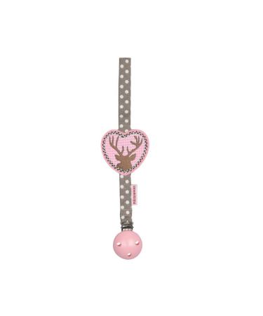 P.Eisenherz pacifier strap - deer MADL - pink