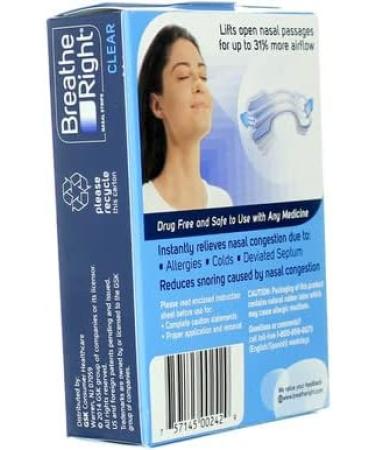 Breathe Right Nasal Strips Clear SM/MED 30 ct - Nasal Congestion Relief - Buy Online on GoSupps.com