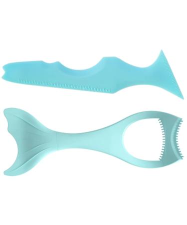 FRCOLOR 2pcs Eyeshadow Heated Lash Curler Silicone Eyeliner Pads Make up Tools for Eyes Ruler Third Gear