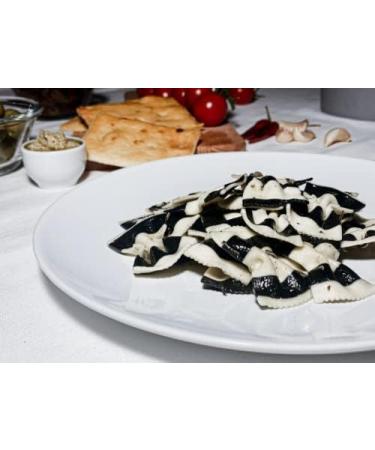 Black and White Butterfly pasta (2x250g) durum wheat semolina Handmade traditional bronze drawing no preservatives or additives - Buy Online on GoSupps.com
