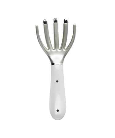 Fomiyes Massagekamm hairdressing ridge claw for scalp massager hair treatment hair care hair cure electrical massage brush Electric scalp massager multifunction shampoo ABS white