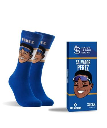 Major League Socks - Various Players - Baseball Fan Gift, Unisex, One Size (7-13) Collectible Merchandise Salvador Perez