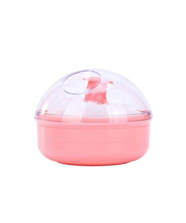 WBTY Talcum Powder Puff Box Container Storage Box for Baby Washing Accessory Soft Sponge Cushion Empty Body Powder Container with Puffs and Sifter for Home and Travel Pink 9x7x7cm