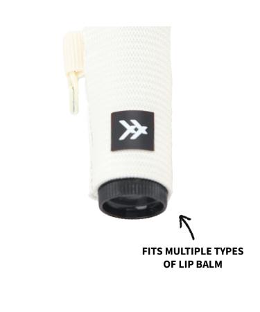 Cute Off White Lip Balm Holder Keychain for Men & Women | Elastic Sleeve by Thread Wallets - Buy Online on GoSupps.com