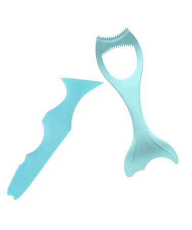 FOMIYES 2pcs Heated Lash Curler Eyeshadow Eyeliner Stencils Makeup Mascara Women Make up Tools Ruler Eyelash