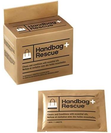 HandBagRescue All-Natural Cleaning Wipes - Remove Dirt & Stains Condition Leather Handbags - Box of 10 Individually Wrapped Wipes - Buy Online on GoSupps.com