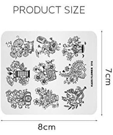 Alexnailart Nail Stamping Plate FL016 - Multi-Pattern Stamping Template for Image Print Nail Art Design - Nail Stamper & Scraper Nails Tool - Buy Online on GoSupps.com
