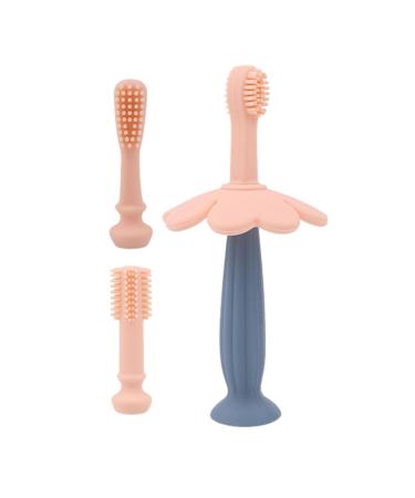 TOVINANNA 1 Box tooth cleaning Tool silicone toothbrush infant toothbrushes Mundfare brushes Children's toothbrushes mouth cleaner 1 piece (1 Pack) pink