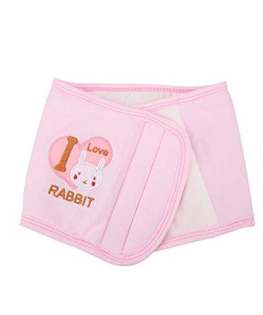 Baby Belly Button Band  Soft Thickened Cotton Infant Abdomen Umbilical Cord  Comfortable Newborn Waist Support Band Warm Cover  Warm Gift for Baby Pink