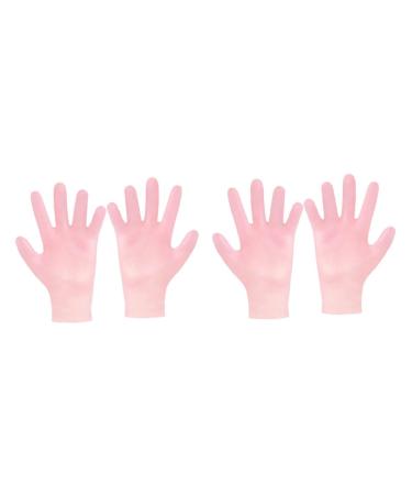minkissy 2 Pairs Whitening Moisturizing Gloves Cotton Gloves for Dry Hands Hand Treatment Cracked Hands Grooming Glove Bedtime Gloves Gel Moisturizing Gloves Sokcs Anti-Crack Sebs Sock Miss
