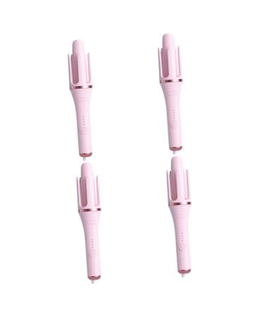 NOLITOY 4pcs Fully Automatic Hair Curling Iron Hair Curler Straightener Hair Tool Electric Abs Pink 32.50X5.50X5.50CMx4pcs Pinkx4pcs