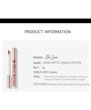 INTEROOKIE NUDE MATTE lip color lip glaze (501) - Buy Online on GoSupps.com