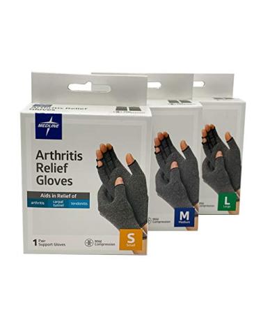 CURAD Arthritis Relief Compression Gloves - Large Gray Pair for Pain Relief & Comfort | Buy Internationally - Buy Online on GoSupps.com