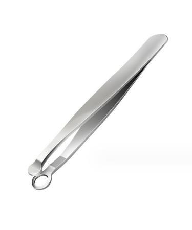 Nose Hair Trimmer for Women and Men Stainless Steel Precision Nose Hair Tweezer Ingrown Hair Tweezers Eyebrow Tweezers Eyelash Clipper Grooming Scissor Safe Round-Headed Hair Remover Tool (Silver)
