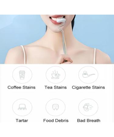 Buy S-Shaped Vertical Scientific Toothbrush for Adults | Deep Cleaning Interdental Brush with Soft Tongue Coating - Blue | International Shipping - Buy Online on GoSupps.com